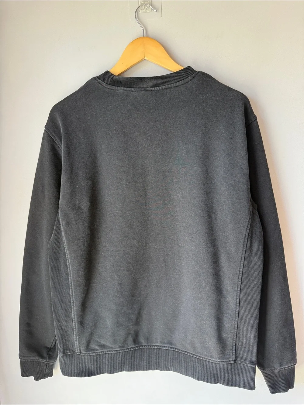 rag & bone Men's Black Crewneck Oversized Sweatshirt